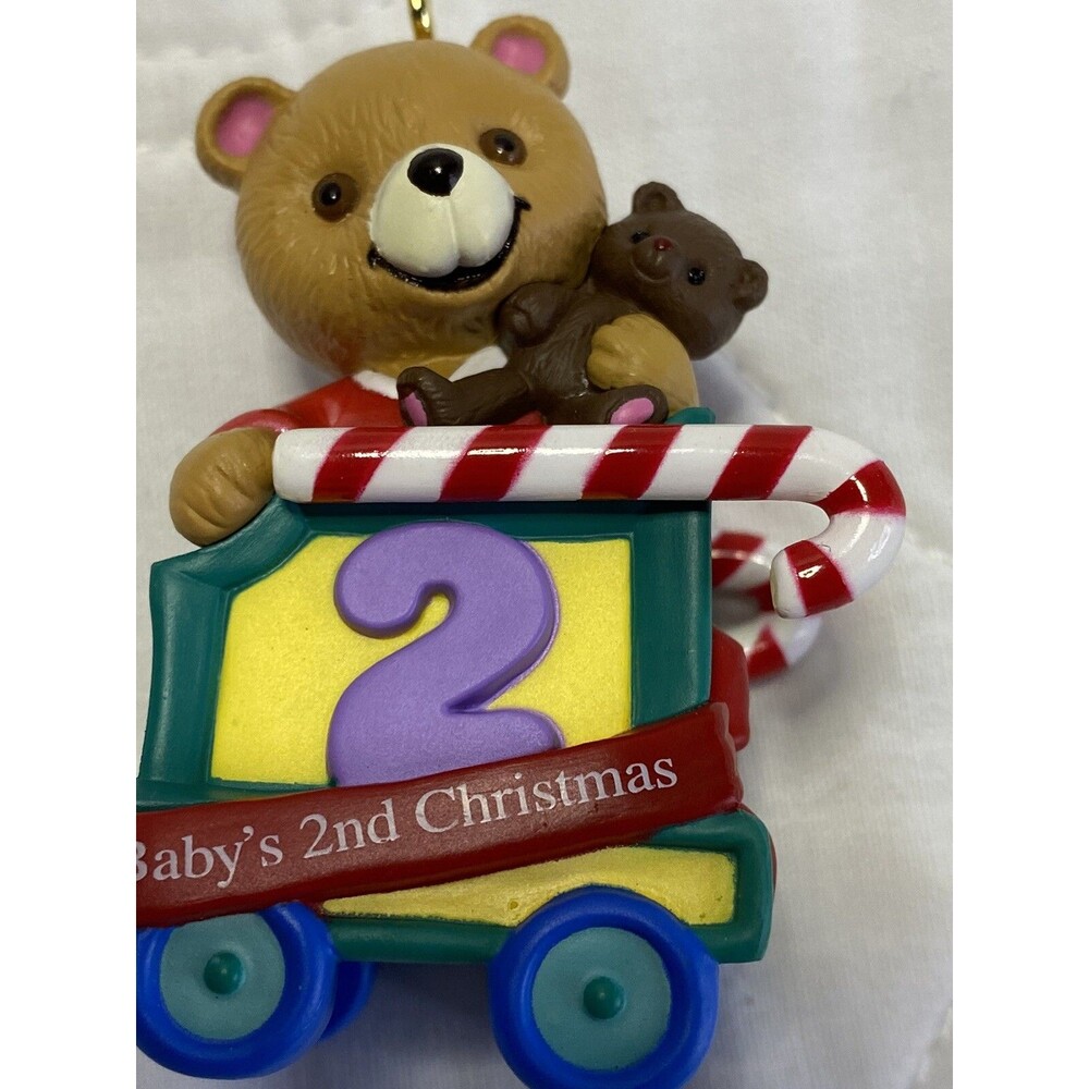 2000 Hallmark Keepsake Ornament Baby's Second Christmas Teddy Bear
